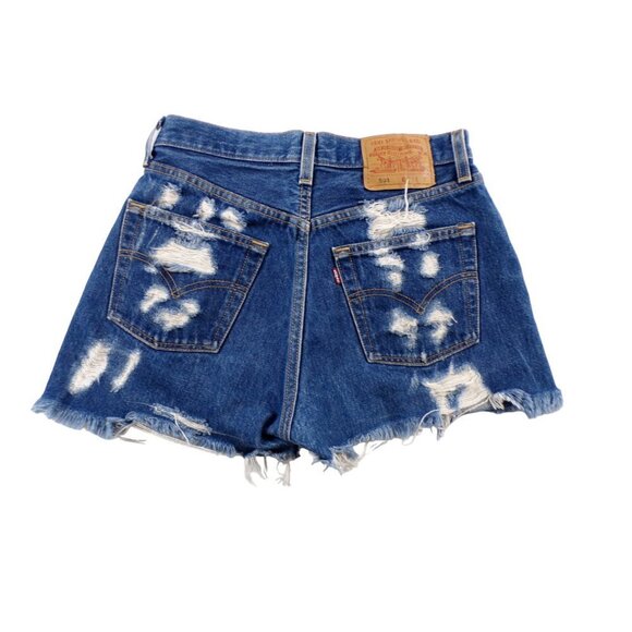 Levi's Vintage ( 1993-2003) 501 Shorts Size 8/29 Distressed Cut Offs #215 - Picture 4 of 6